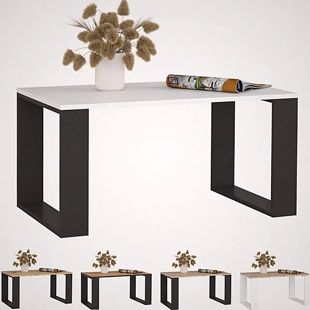 Couchtisch NOX 92 cm mit Fußrahmen B92xH53xT45 cm