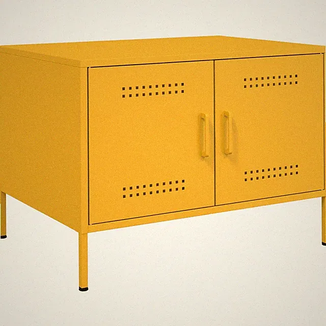 Couchtisch Senfgelb 68x50x50,5 cm Stahl