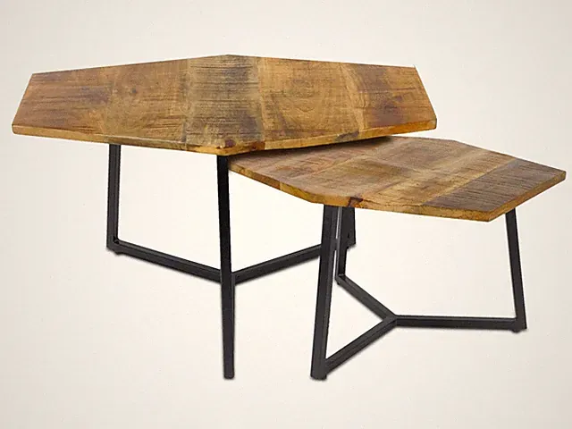 Couchtisch Set 2 Stück Wohnzimmer Beistelltisch Satztisch Gestell Metall Tischpl