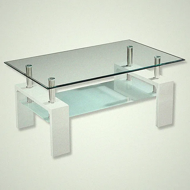 Couchtisch - Sicherheitsglas - weiß - 100 cm breit Sofatisch Wohnzimmertisch