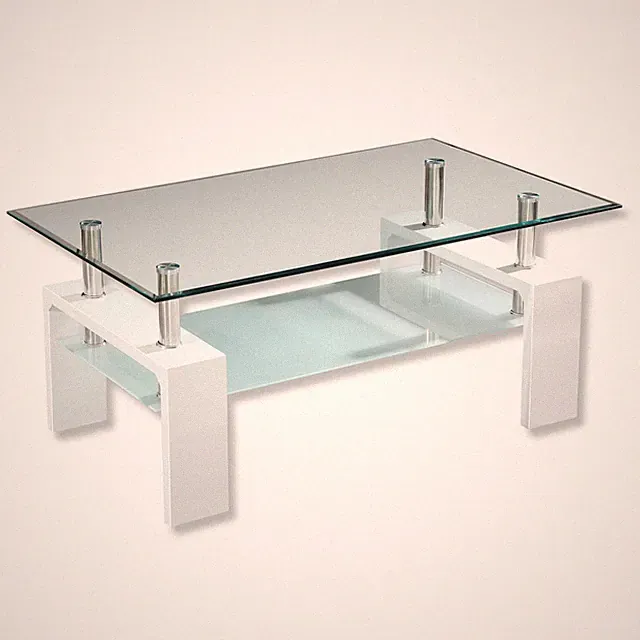 Couchtisch - Sicherheitsglas - weiß - 100 cm breit Sofatisch Wohnzimmertisch