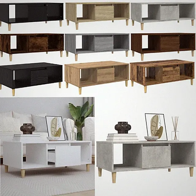 Couchtisch Sofatisch Beistelltisch Wohnzimmertisch Holz Mehrere Farben GU