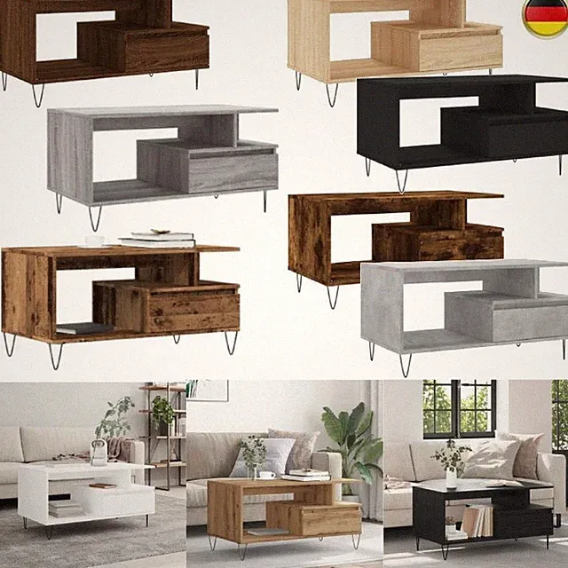 Couchtisch Sofatisch Beistelltisch Wohnzimmertisch Holzwerkstoff Mehrere Farben