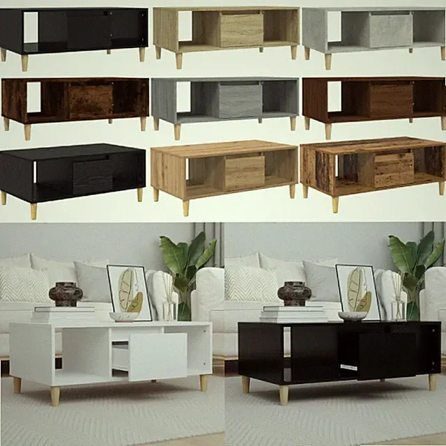 Couchtisch Sofatisch Beistelltisch Wohnzimmertisch Holzwerkstoff Mehrere Farben