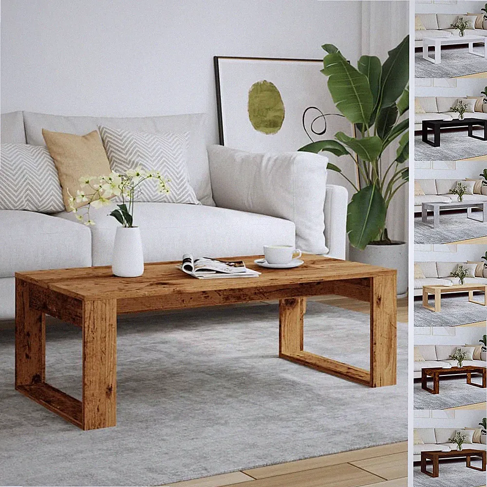 Couchtisch Sofatisch Kaffeetisch Teetisch Wohnzimmer Holzwerkstoff 102x50x35 cm
