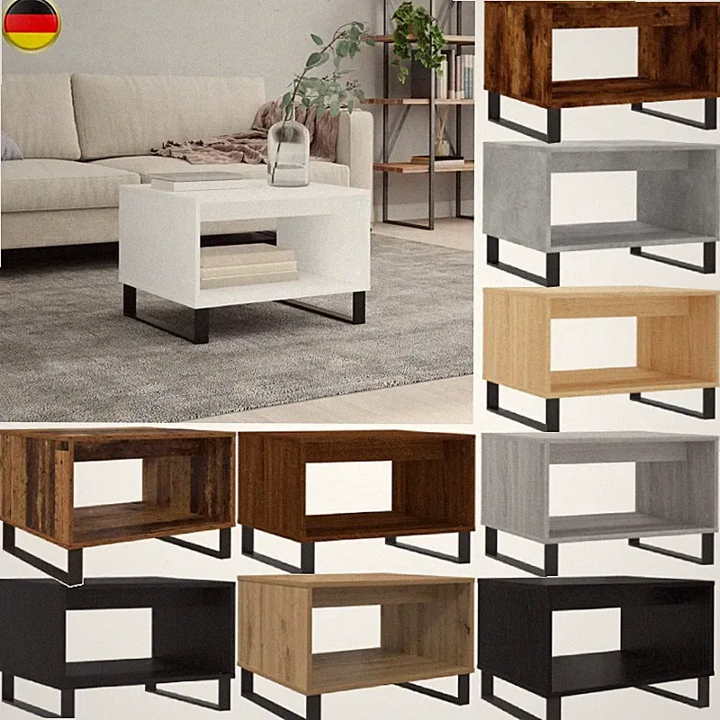 Couchtisch Sofatisch Kaffeetisch Wohnzimmertisch Beistelltisch mit Ablage DE