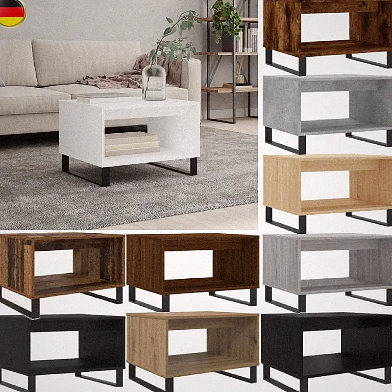 Couchtisch Sofatisch Kaffeetisch Wohnzimmertisch Beistelltisch mit Ablage DE