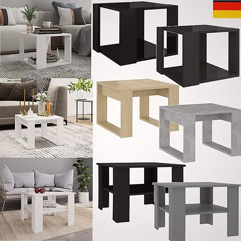 Couchtisch Sofatisch Kaffetisch Wohnzimmer Tisch Table quadratisch .40 50 60 cm
