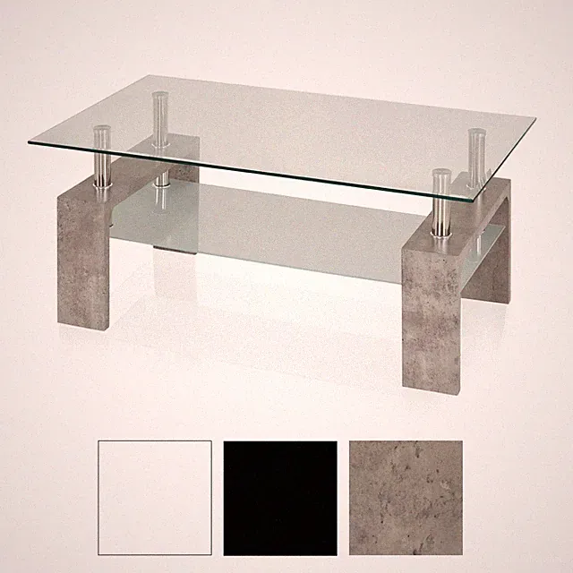 Couchtisch Sofatisch Wohnzimmertisch Beistelltisch Glas Schwarz Weiß Beton