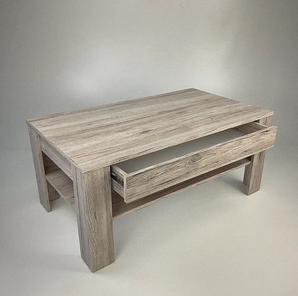 Couchtisch Sofatisch Wohnzimmertisch Ewa 100x54cm Sandeiche Optik Schublade Neu