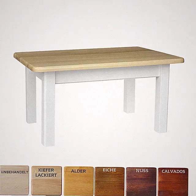 Couchtisch Tisch KIEFER HOLZ weiß honig NEU HERSTELLER 45cm