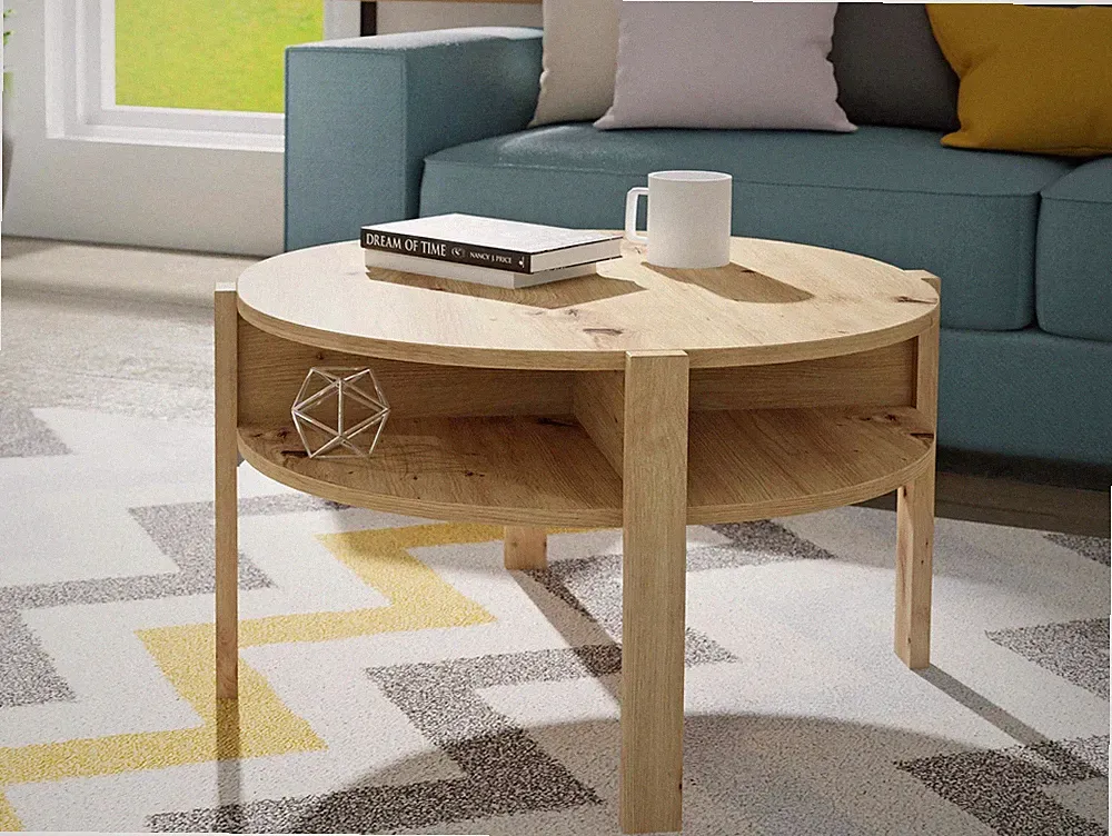 Couchtisch TOBAGO rund Optik Artisan Eiche von Forte
