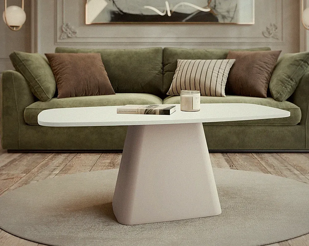 Couchtisch Totalir Cashmere Wohnzimmertisch Sofatisch Kaffeetisch Design Stahl