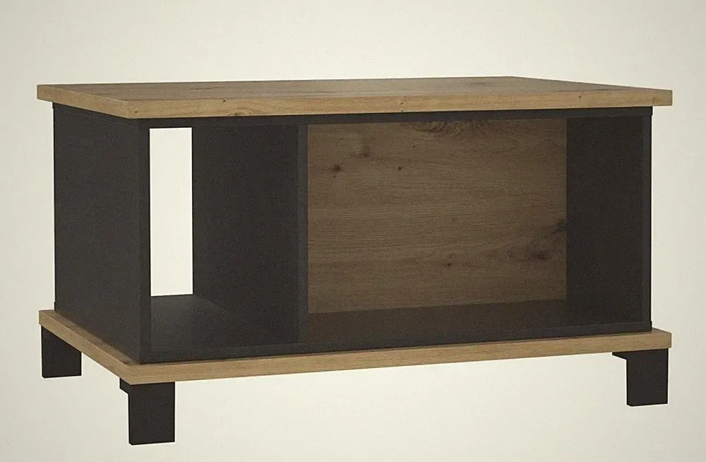 Couchtisch TRONDHEIM von Forte Artisan Eiche / Schwarz Eiche