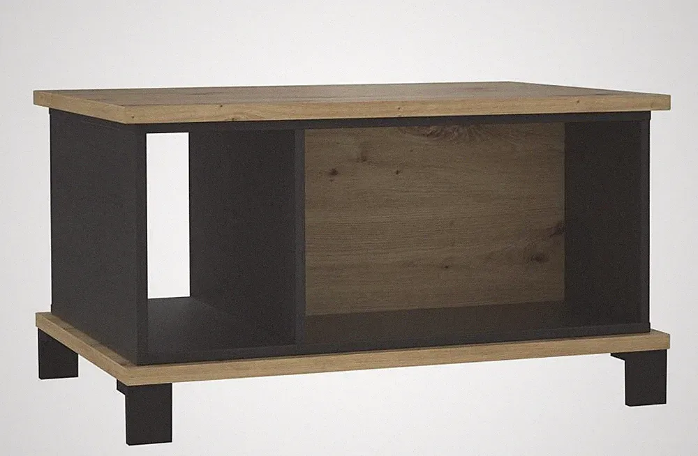 Couchtisch TRONDHEIM von Forte Artisan Eiche / Schwarz Eiche