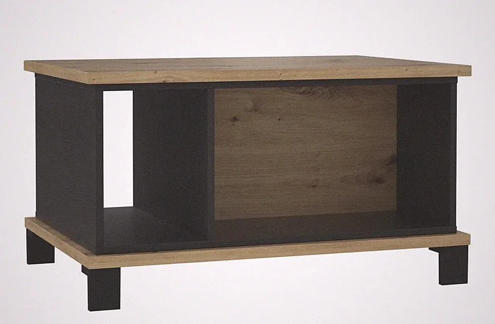 Couchtisch TRONDHEIM von Forte Artisan Eiche / Schwarz Eiche
