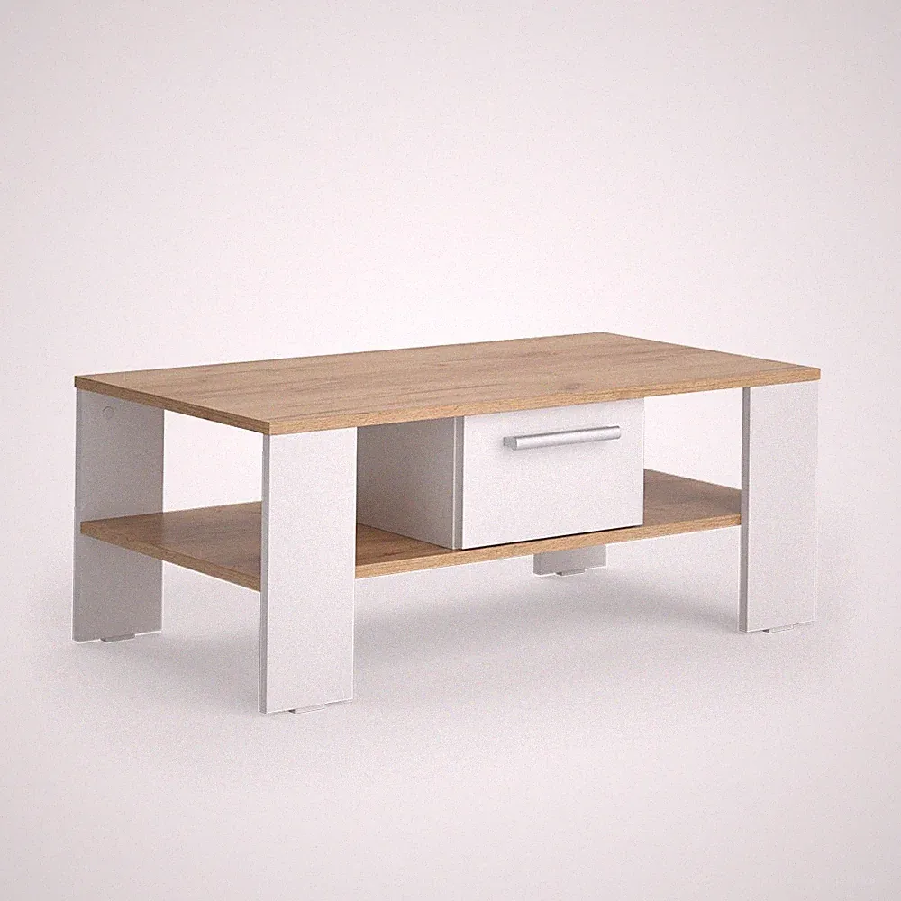 Couchtisch Vicco Wilmut 89.8 x 46.4 cm mit Schublade