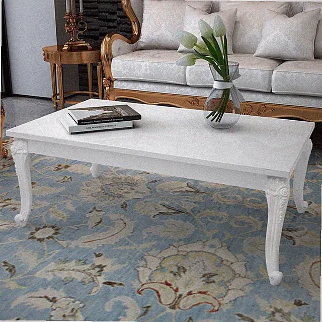 Couchtisch Weiss Hochglanz Wohnzimmertisch Sofatisch Tisch weiß Wohnzimmer DE