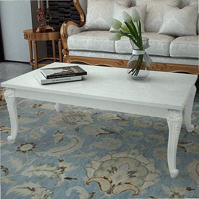 Couchtisch Weiss Hochglanz Wohnzimmertisch Sofatisch Tisch weiß Wohnzimmer DE