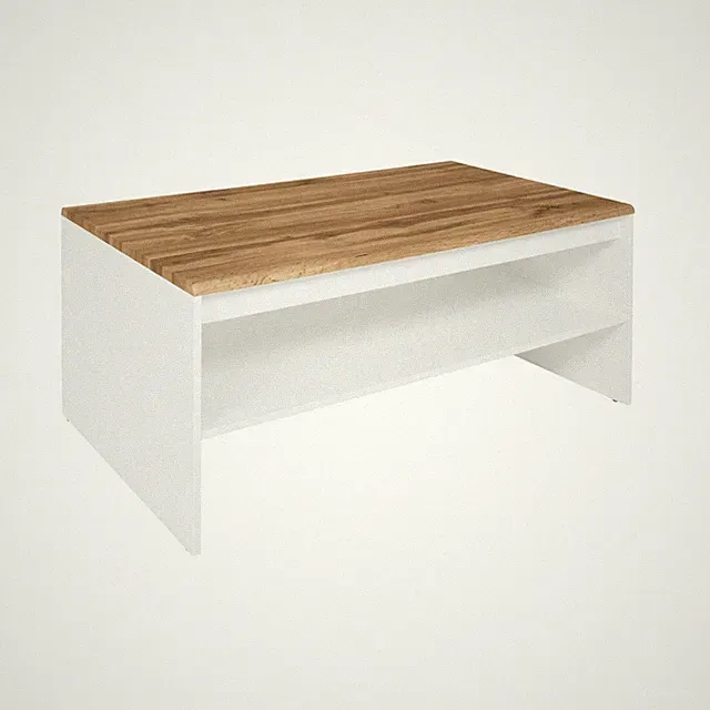 Couchtisch - weiß-Wotan Eiche - mit Ablage - 110 cm breit Sofatisch