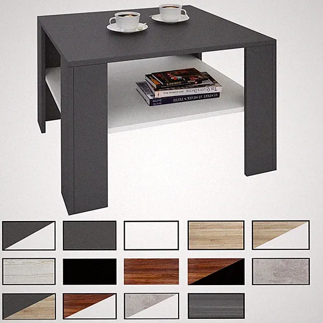 Couchtisch Wohnzimmer Beistell 68 x 68 cm Sofa mit Ablage in versch. Farben