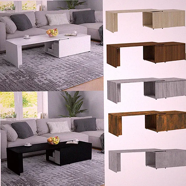 Couchtisch Wohnzimmer Beistelltisch Satztisch Tisch 150x50x35 cm Holzwerkstoff