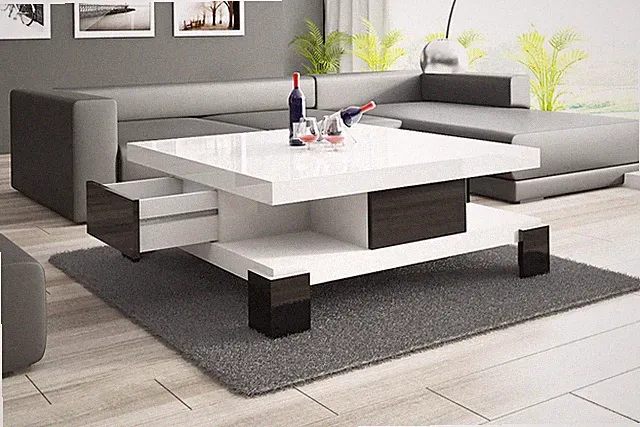 Couchtisch Wohnzimmer Modern Holz Tisch MDF Designertisch Luxus Holztisch Barca