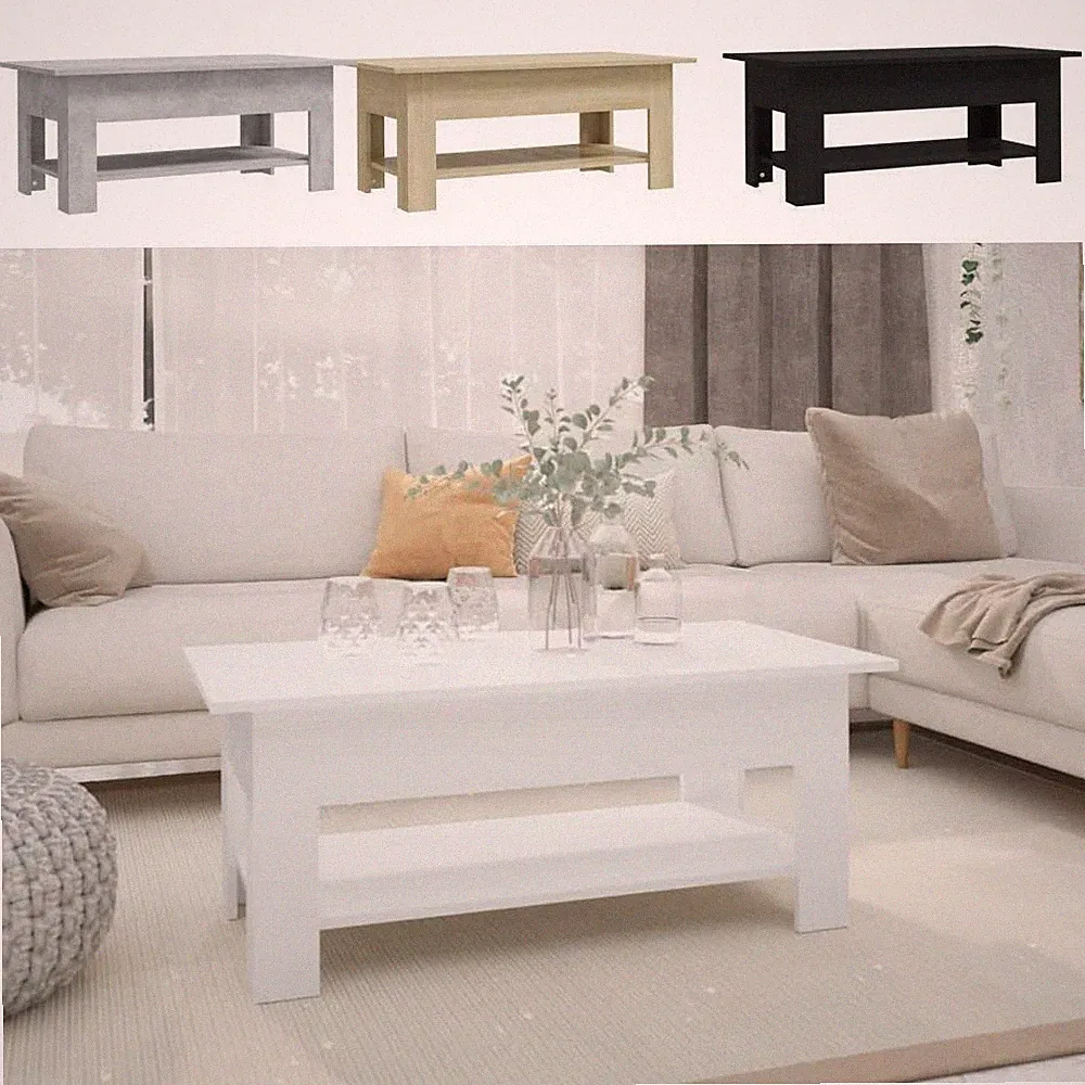 Couchtisch Wohnzimmertisch Beistelltisch 102x55x42 cm Sofatisch mit Stauraum