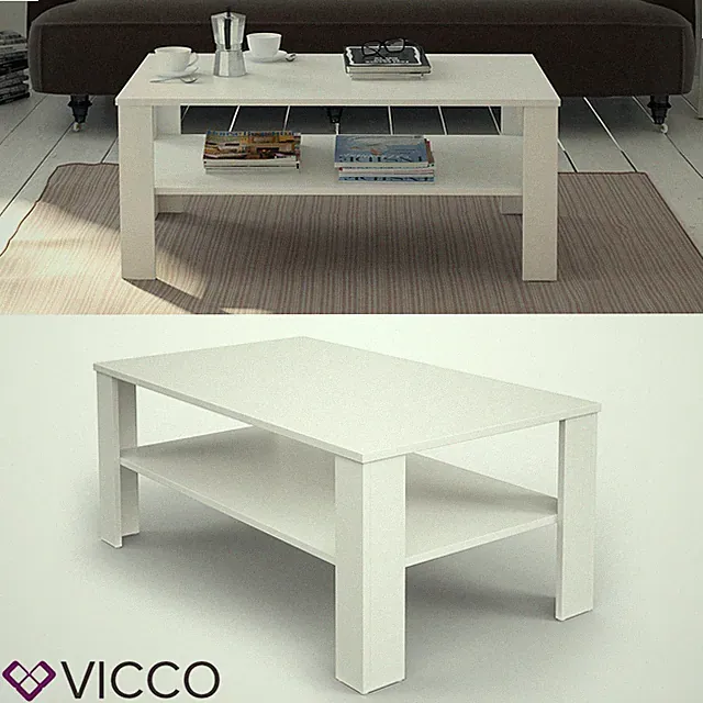 Couchtisch Wohnzimmertisch Beistelltisch Holztisch Weiß 100 x 60 cm Vicco