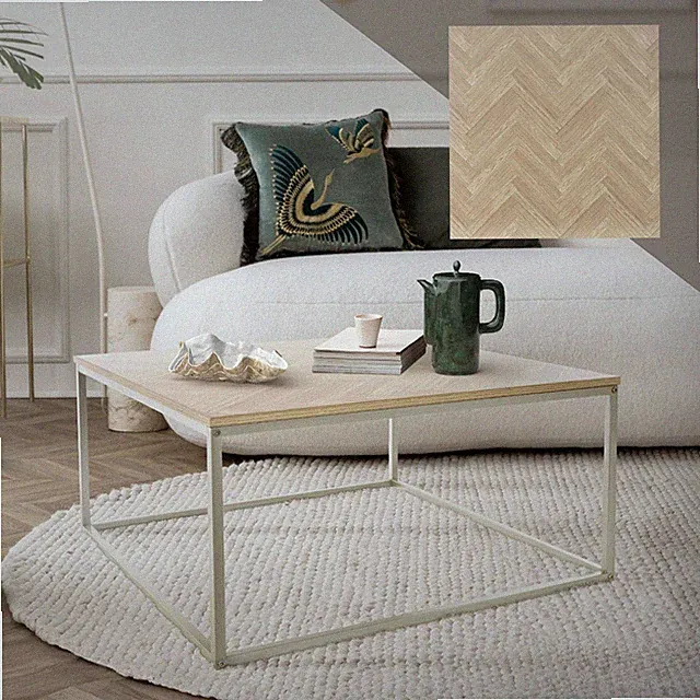 Couchtisch Wohnzimmertisch Beistelltisch Sofatisch Tisch 80x80x40cm Eiche Optik
