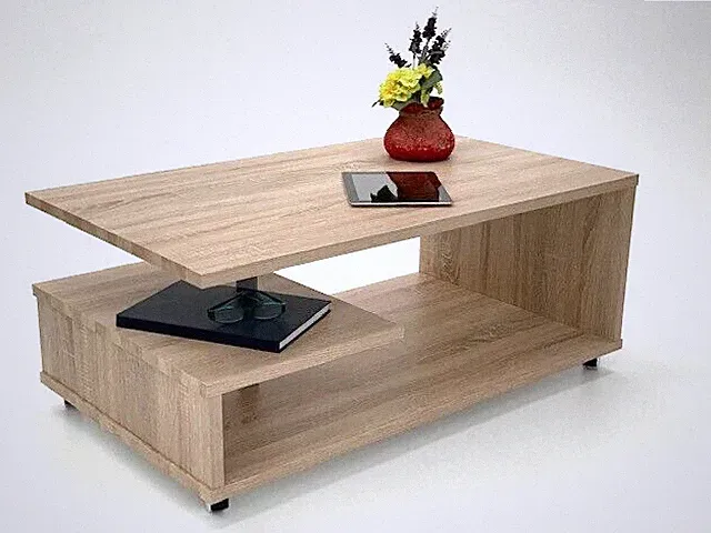 Couchtisch Wohnzimmertisch Beistelltisch Tim 103x57cm Sonoma Eiche Sägerau Neu