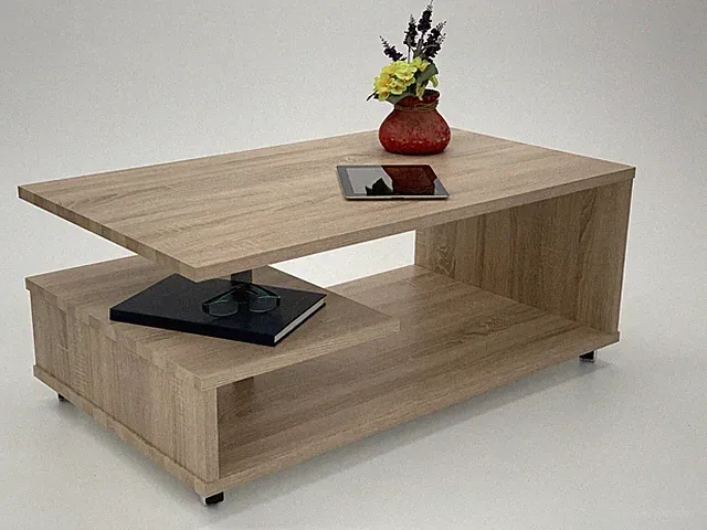 Couchtisch Wohnzimmertisch Beistelltisch Tim 103x60cm Sonoma Eiche Sägerau Neu