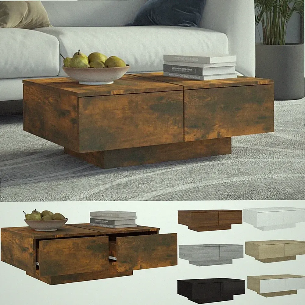 Couchtisch Wohnzimmertisch mit Schublade Kaffeetisch Beistelltisch 90x60x31cm