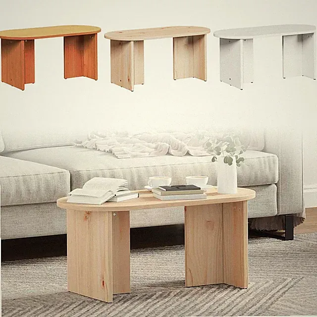 Couchtisch Wohnzimmertisch Sofatisch Kaffeetisch 80x39,5x35 cm Massivholz Kiefer