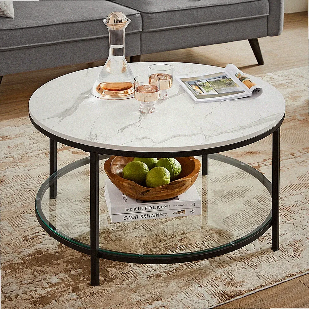 Couchtisch Wohnzimmertisch Tisch Sofatisch Kaffeetisch mit Glasplatte LCT071B13