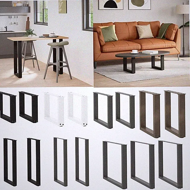Couchtischbeine Schreibtischbeine Möbelbeine Barständer DIY U-förmig Stahl