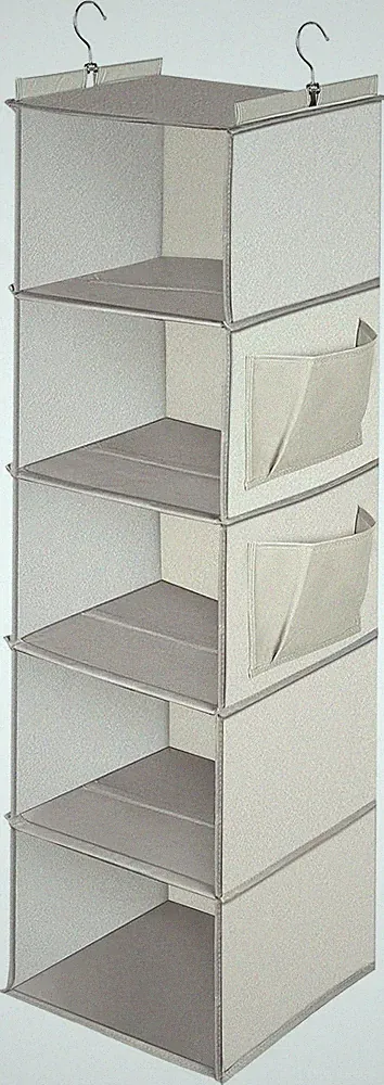 Cozary Hängeorganizer Kleiderschrank Organizer Mit 5 Fächern, Faltbar Schrank Or