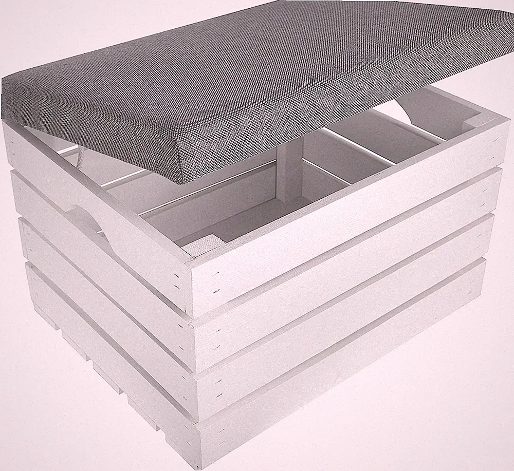 Creative Deco Sitzhocker Gepolstert | 50 x 40 x 35 cm | Sitzbank mit Stauraum