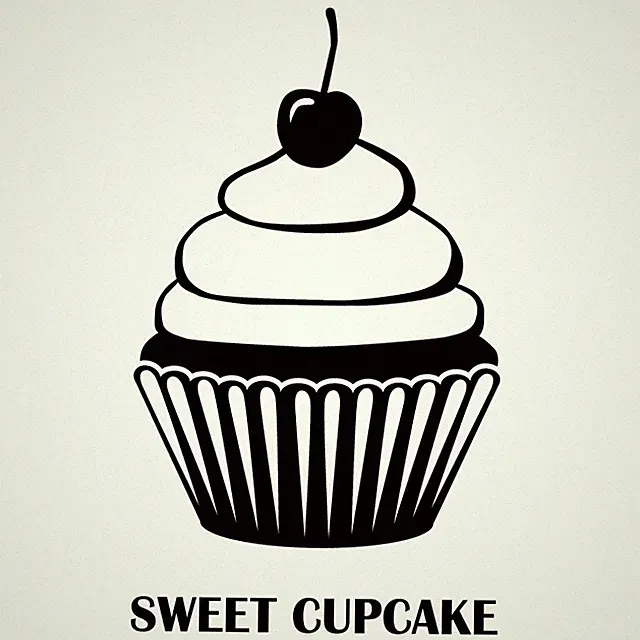 CUPCAKE AUFKLEBER Sticker Deko Muffin Küche Fliesen Spiegel Laptop Auto Kuchen