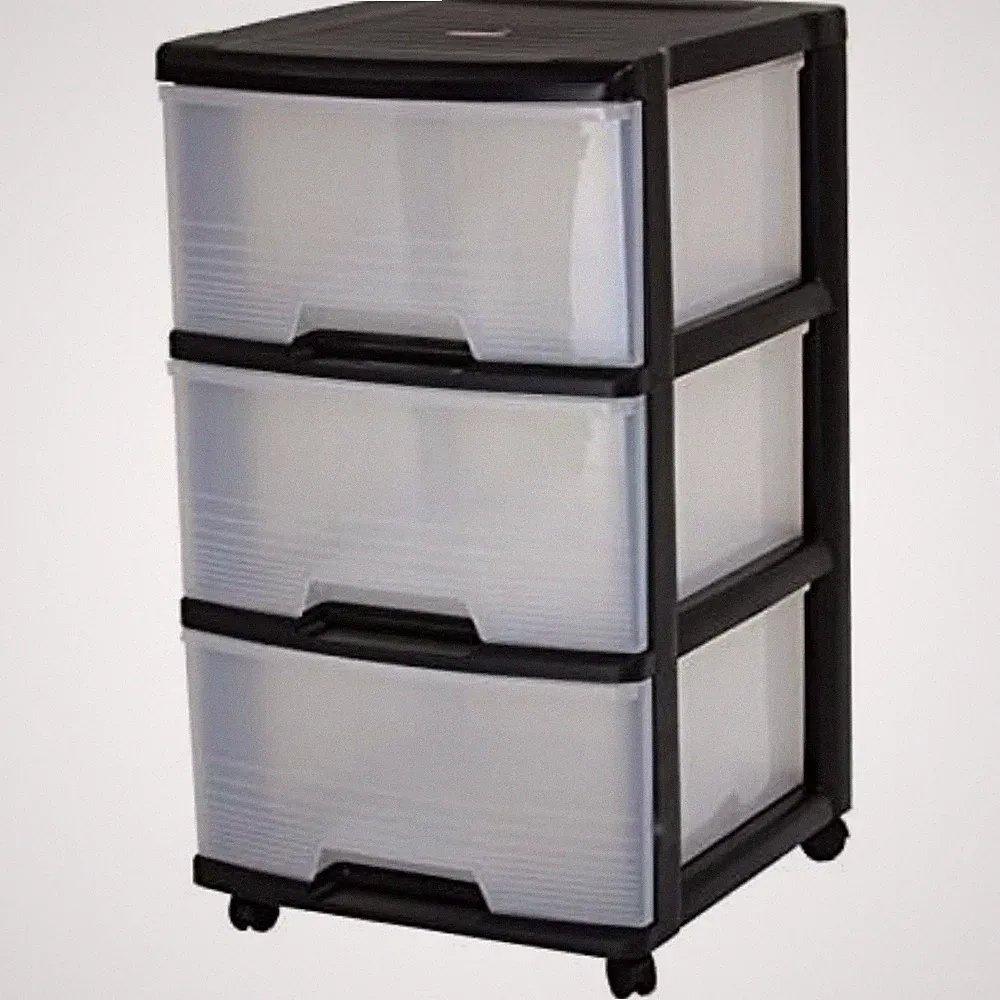 Curver Regal 3 Schubladen Aufbewahrungsschrank Regalbox Büroorganizer