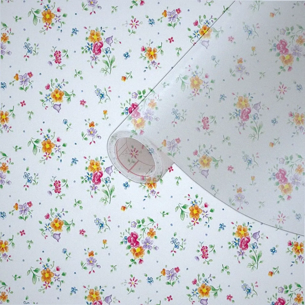 d-c-fix Klebefolie Sunflor Weiß Möbelfolie Selbstklebend Dekor 200 x 45 cm