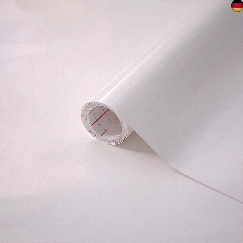 d-c-fix Möbel-Klebefolie Weiß Hochglanz 45 cm x 2 m - Möbelfolie selbstklebende