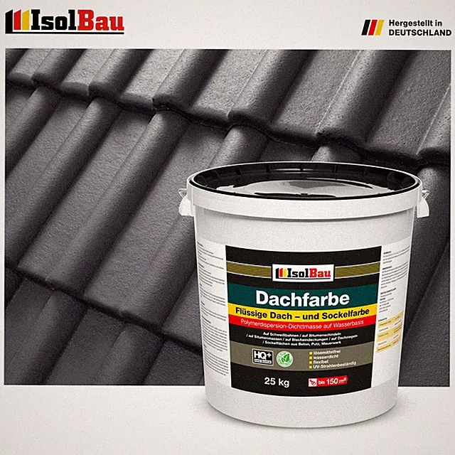 Dachfarbe Anthrazit 25 kg Sockelfarbe Fassadenfarbe Dachbeschichtung RAL Farbe
