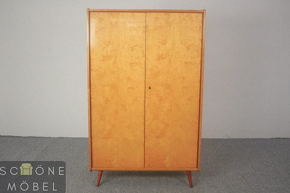 DDR Retro Kleiderschrank Mid Century Schrank Vintage 50er 60er Jahre Wardrobe