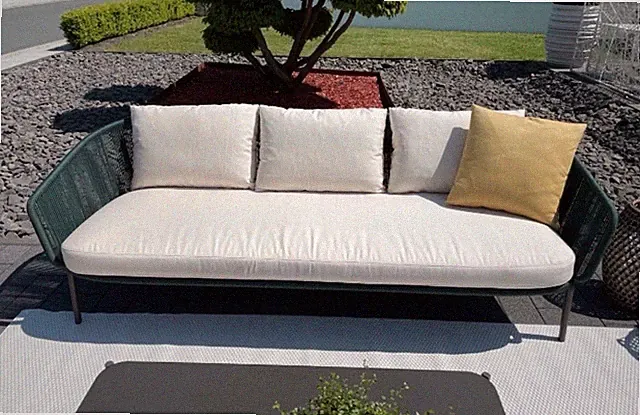 Dedon Rilly 3er Bank teal touch Outdoor NP. 6.450,00€ -35% Rabatt