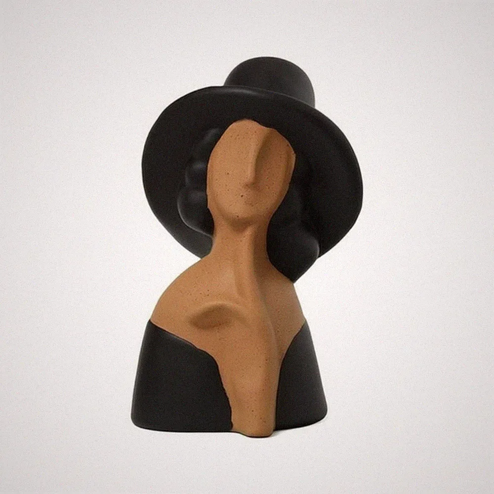 Dekobüste Minimalistisch Tischskulptur Modern für Regal, Kunstliebhaber