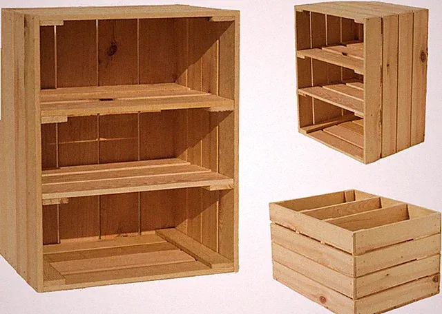Dekokisten aus Holz Holzkiste Regalkiste Weinkiste Allzweckkiste Truhe