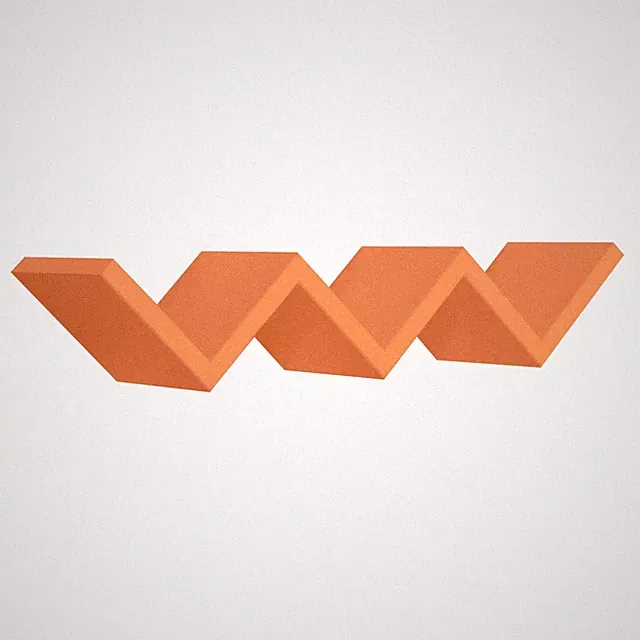 DEKORATIVER WANDREGAL FARBE ORANGE MOD. SAETTA