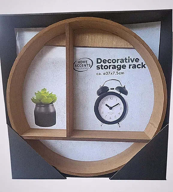 Dekoratives Wandregal von Home Accents – Rund & Minimalistisch d 37cm