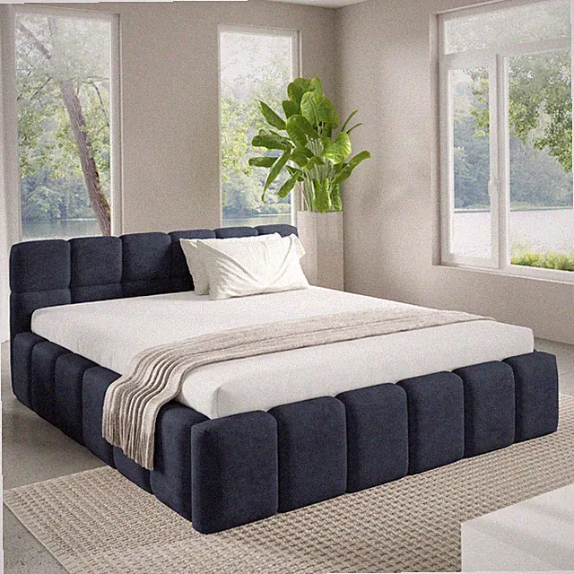 DEKORI Wolkenbett NUBO MEDIUM Polsterbett mit Bettkasten Stauraumbett Luxus Mode